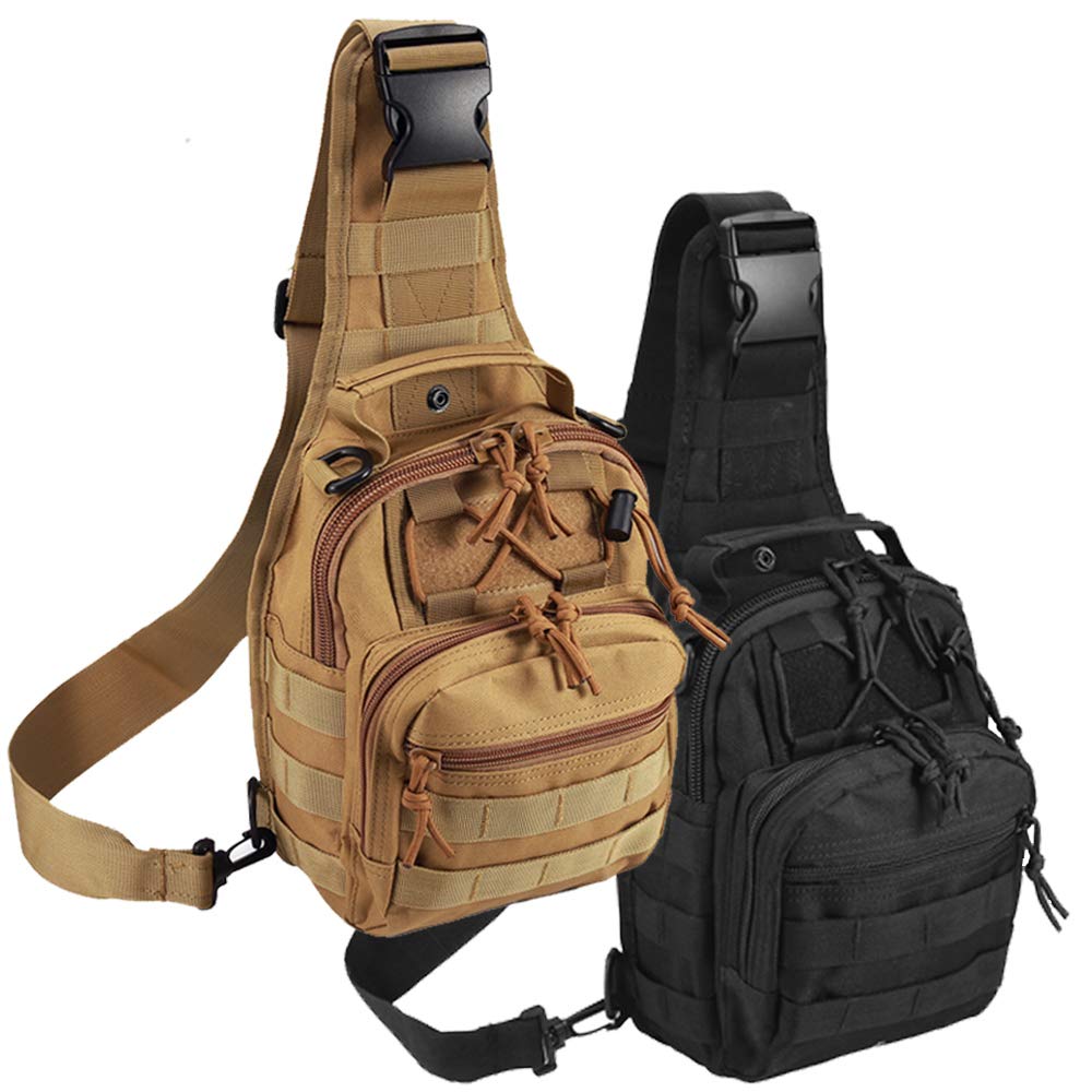 Tactical Shoulder Bag,1000D Outdoor Military Sling Daypack Backpack