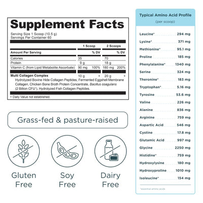 Ancient Nutrition Collagen Powder Protein with Probiotics, Unflavored Multi Collagen Protein with Vitamin C, 45 Servings, Hydrolyzed Collagen Peptides Supports Skin and Nails, Gut Health, 16oz