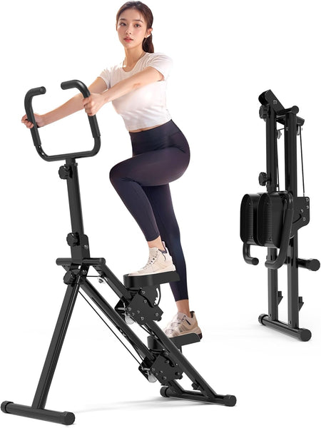 Leikefitness Stair Stepper for Home Gym,Vertical Climber Machine for Full-Body Workout,Foldable Cardio Stepper with Adjustable Handle and Treads for Women & Men