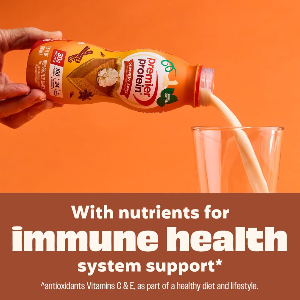 Premier Protein Shake, Chocolate, 30g Protein 1g Sugar 24 Vitamins Minerals Nutrients to Support Immune Health, 11.5 fl oz (Pack of 12)