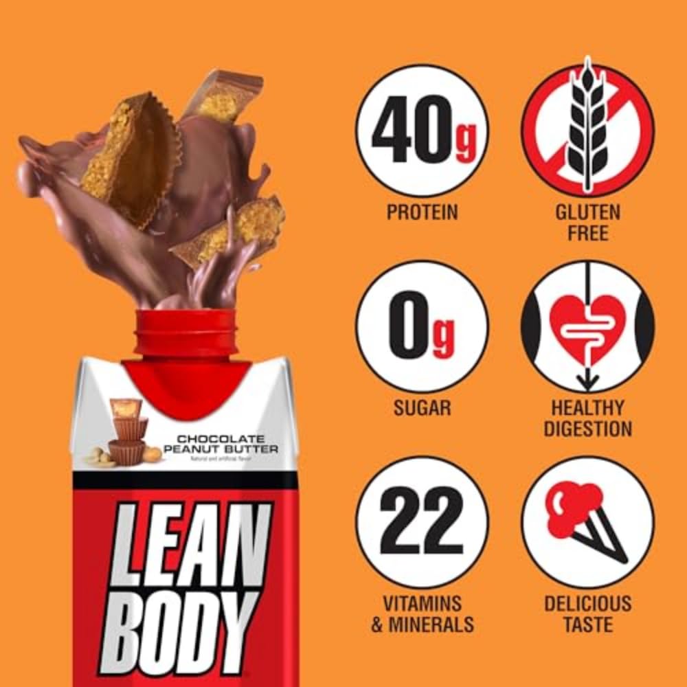 Labrada Lean Body Ready-to-Drink Cookies and Cream Protein Shake, 40g Protein, Whey Blend , 0 Sugar, Gluten No, 22 Vitamins & Minerals, (Recyclable Carton & Lid - Pack of 12) LABRADA , 17 Fl Oz (Pack of 12)