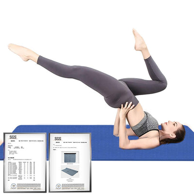 Hatha Yoga Extra Thick TPE Yoga Mat - 72"x 32" Thickness 1/2 Inch -Eco Friendly SGS Certified - With High Density Anti-Tear Exercise Bolster For Home Gym Travel & Floor Outside