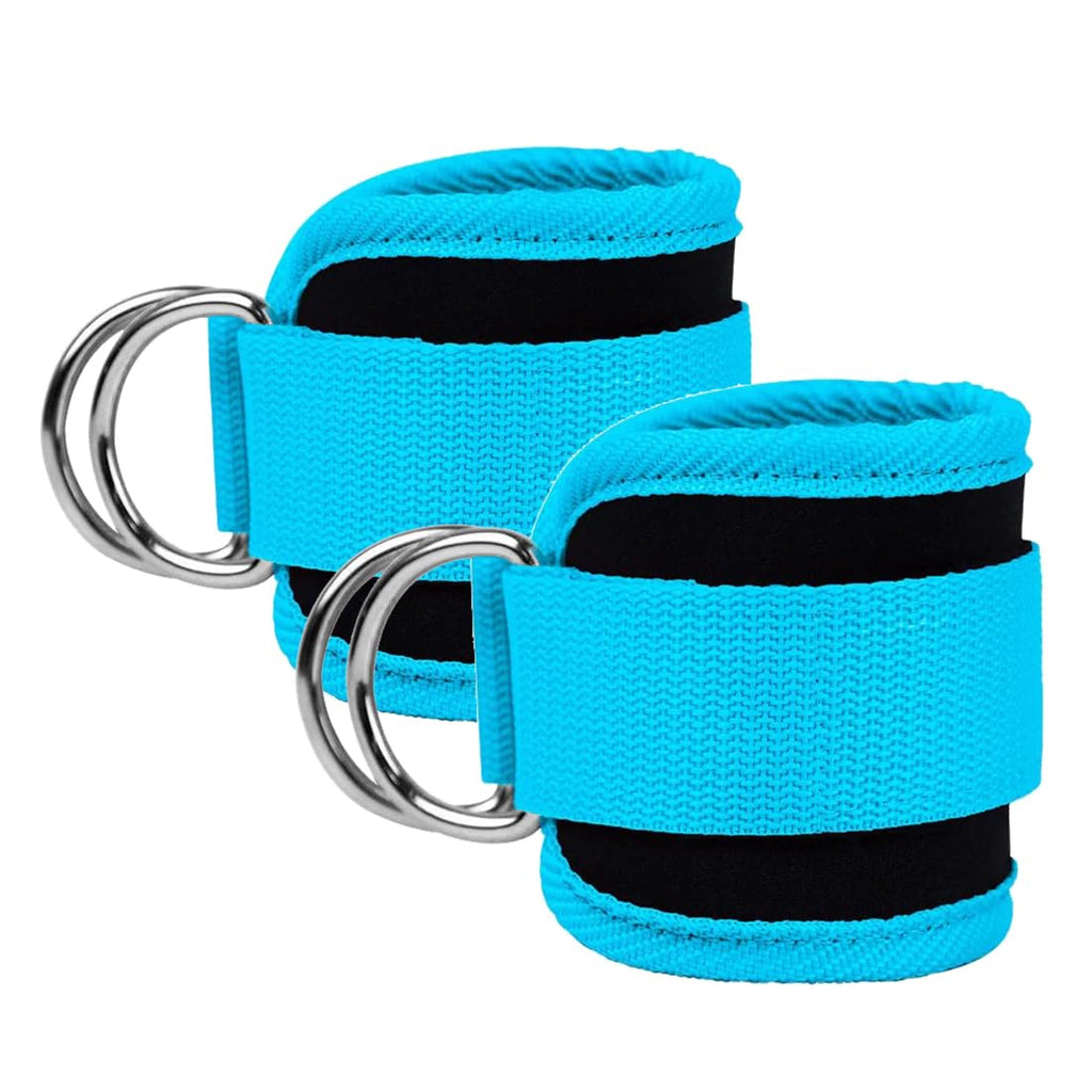 Ankle Straps Ankle Resistance Bands Wrist Cuffs Padded Straps Adjustable Fitness Glute Kickback D-Ring for Cable Machine Gym Foot Leg Training Brace Support 1 Pair