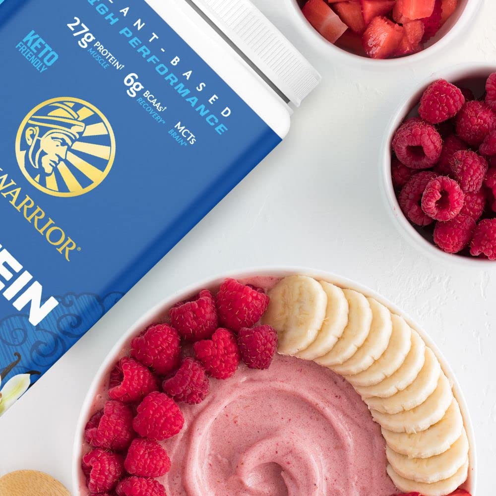 Organic Plant Based Protein Powder | Vegan Organic Protein Powder Vanilla Flavored with BCAA Amino Acids & Hemp Seed Pea Blend | Non-GMO Soy Dairy Filler & Gluten Free (Vanilla, 32 Servings)