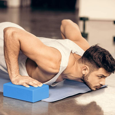 2 Pack Yoga Blocks 9"x 6"x 4" EVA Foam Blocks with Strap, High Density Block for Support and Deepening Poses