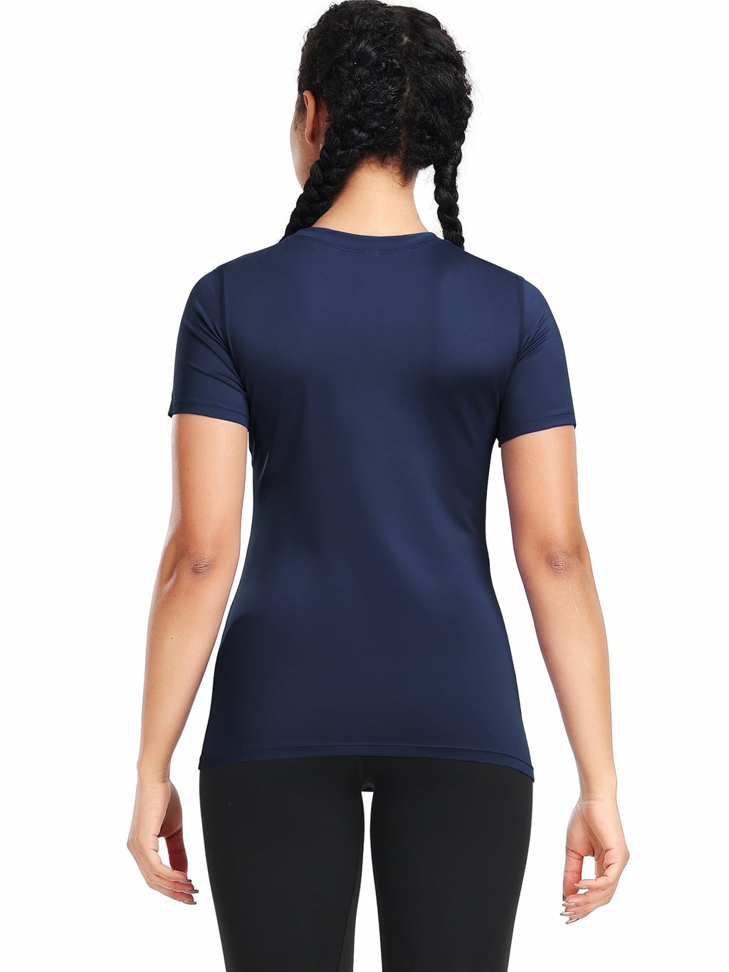 CADMUS 3/4/5 Pack Women's Compression Shirt Running Athletic T-Shirts Workout Tops Baselayer Short Sleeve Yoga Gym Sports