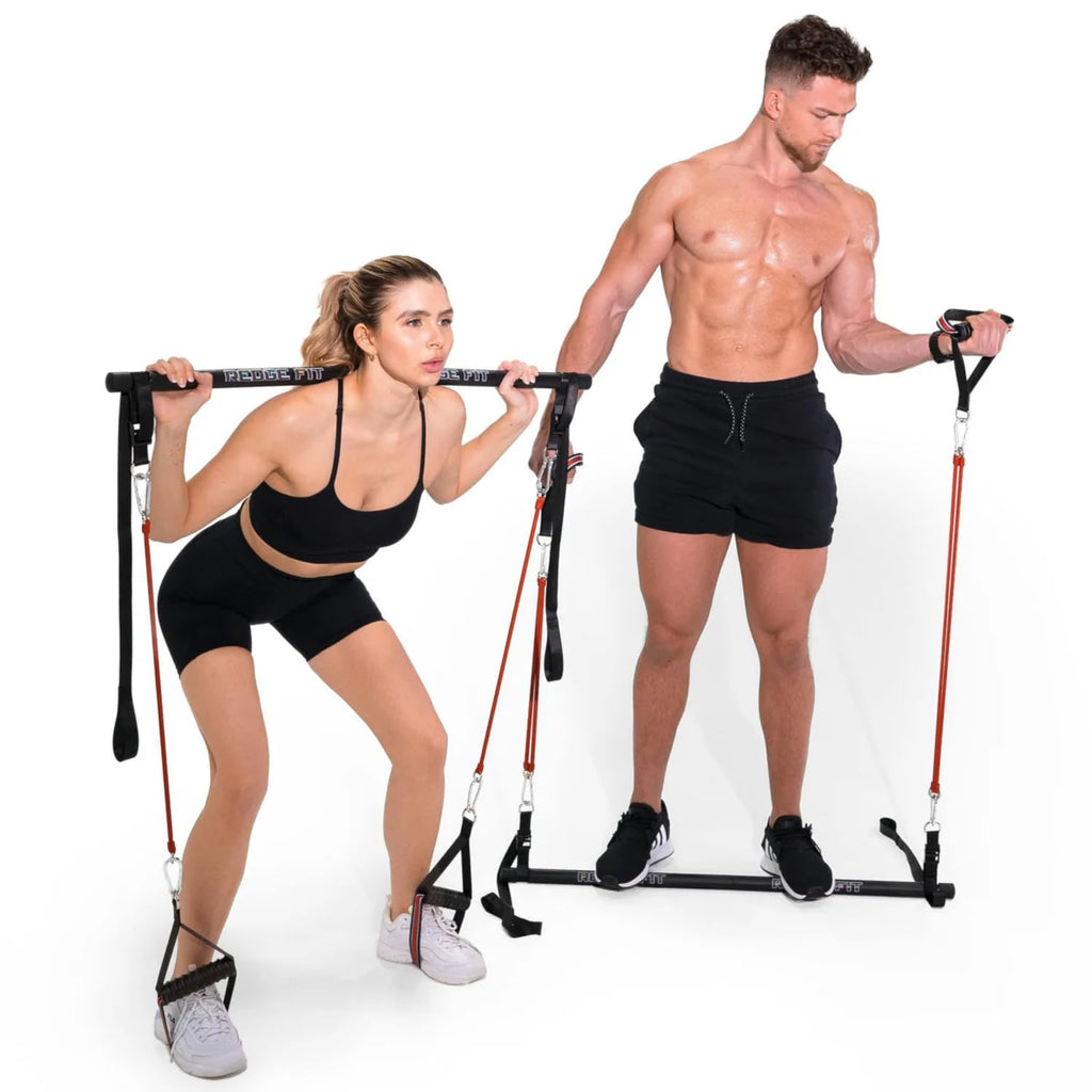 Redge Fit™ Complete Portable Full Body Home Gym Park Workout Set I Best Gift for Christmas I Resistance Bands for Beginners to Elite Athletes I Train Insane (with Free app)