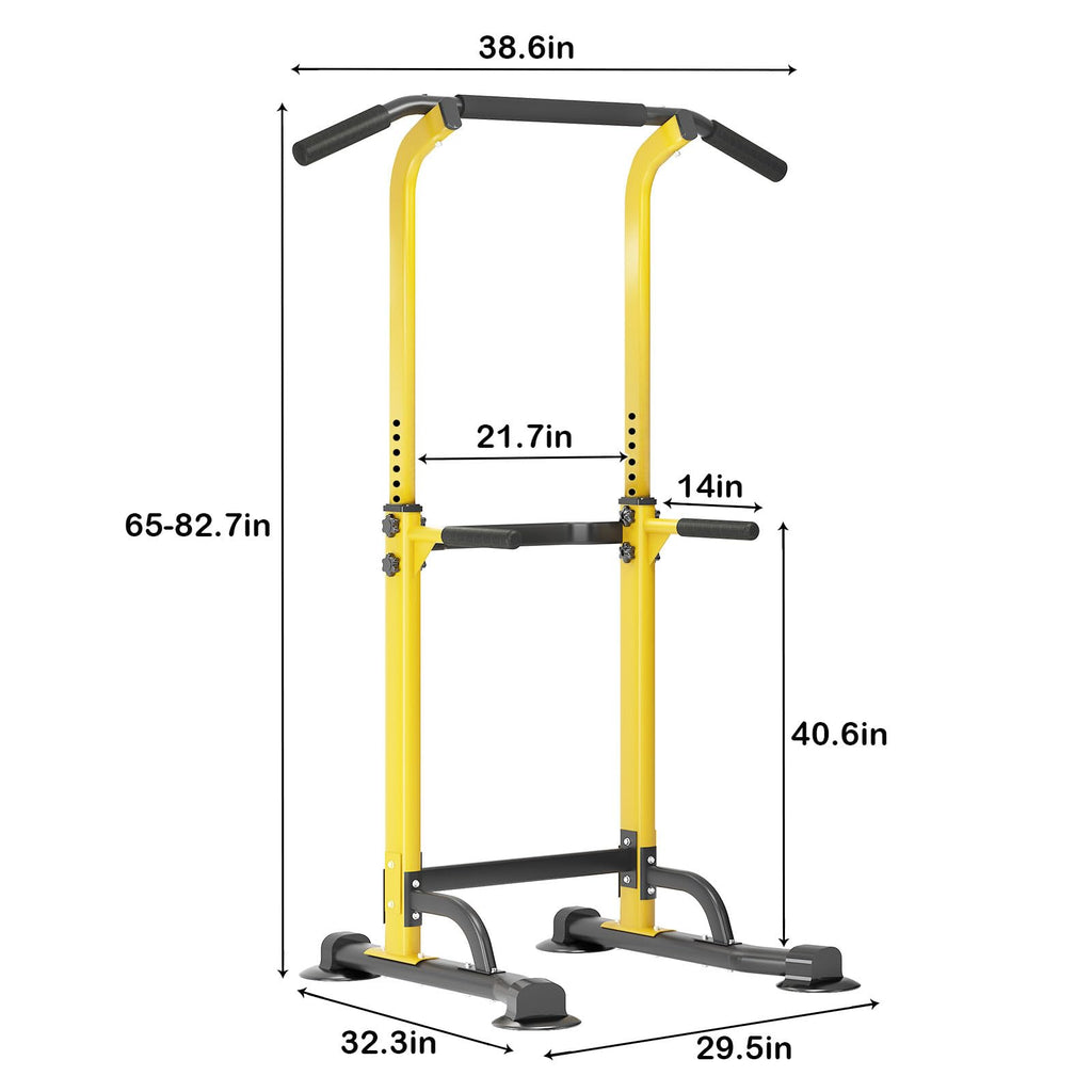 SogesPower Power Tower Dip Station Pull Up Bar for Home Gym Adjustable Height Strength Training Workout Equipment,Pull Up Bar Station