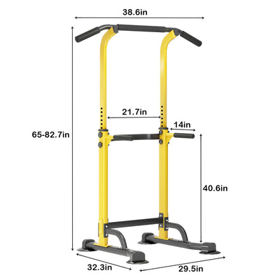 SogesPower Power Tower Dip Station Pull Up Bar for Home Gym Adjustable Height Strength Training Workout Equipment,Pull Up Bar Station