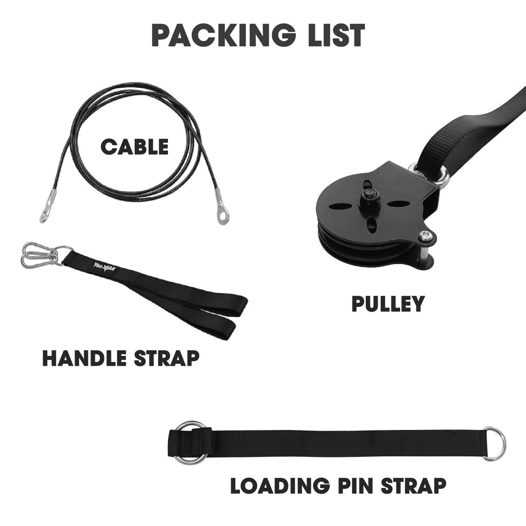 Yes4All Cable Machine Attachment, Row Handles, Tricep Rope, Straight Bar, V Bar, LAT Pulldown Accessories Load 880 LB for Home Gym