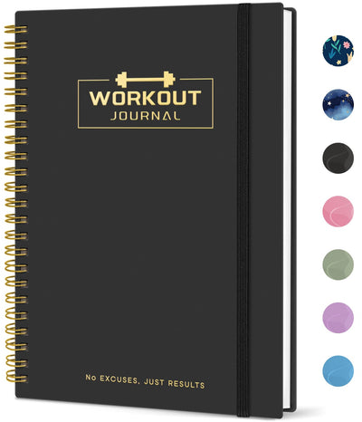 Fitness Workout Journal for Women & Men, A5(5.5" x 8.2") Workout Log Book Planner for Tracking, Progress, and Achieving Your Wellness Goals - Green
