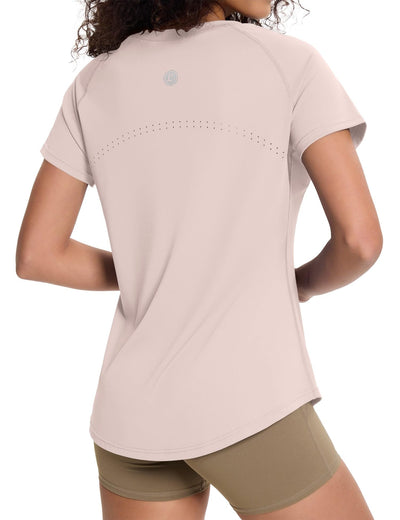 Loovoo Workout Tops for Women Loose Fit Breathable Activewear Cool Quick Dry Gym Athletic Tee Top