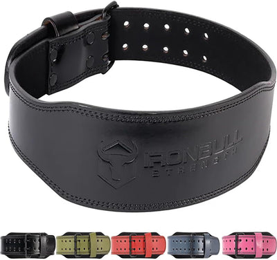 7mm Leather Weight Lifting Belt (IPF, USAPL, USPA, IPL USAW & IWF Approved) - 4" to 2” Tapered Premium Weightlifting Belt for Olympic Lifting, Powerlifting, Cross training, Gym, Workout & Weight Training - Weightlifting Belts for Men and Women