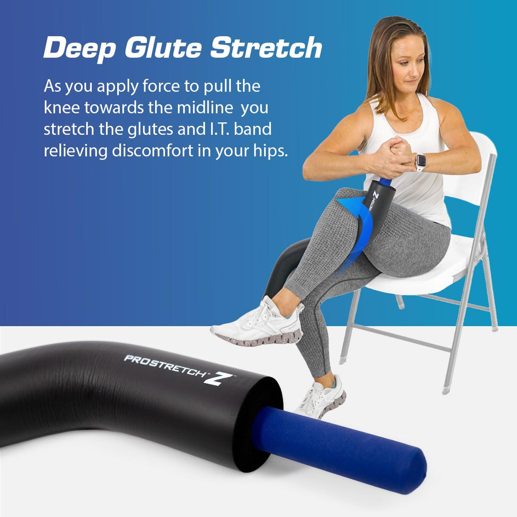 ProStretch Z, Innovative Stretching and Alignment Device to Enhance Flexibility and Range of Motion in Hip Flexors, Piriformis, Glutes, and Lower Back for Pain Relief