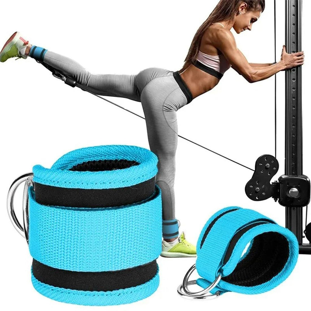 Ankle Straps Ankle Resistance Bands Wrist Cuffs Padded Straps Adjustable Fitness Glute Kickback D-Ring for Cable Machine Gym Foot Leg Training Brace Support 1 Pair