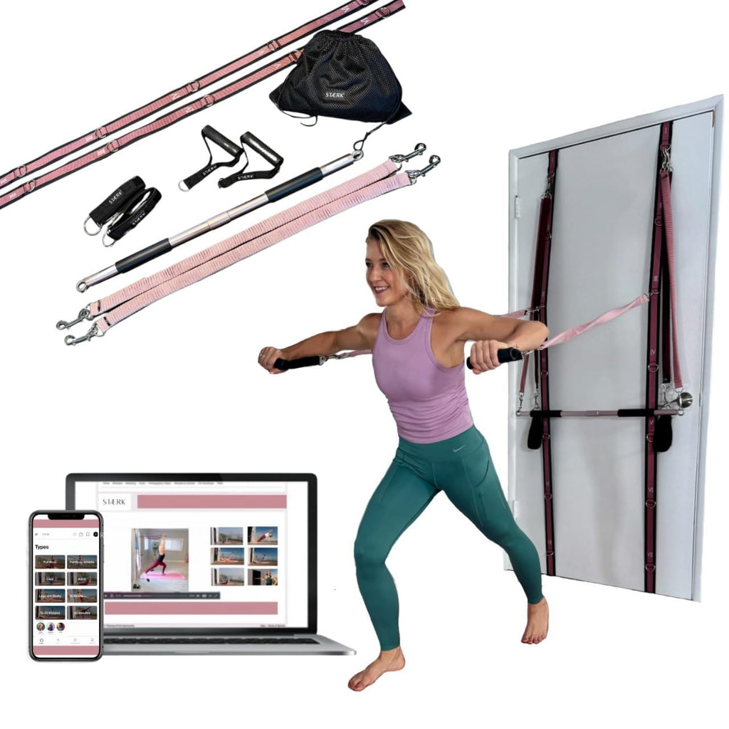 STAERK Pilates Suspension Training System - Premium Resistance Training Kit - At-Home Pilates for Strength & Flexibility - Resistance Bands Set for Home Gym, Travel, and Outdoors