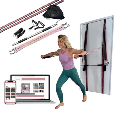 STAERK Pilates Suspension Training System - Premium Resistance Training Kit - At-Home Pilates for Strength & Flexibility - Resistance Bands Set for Home Gym, Travel, and Outdoors