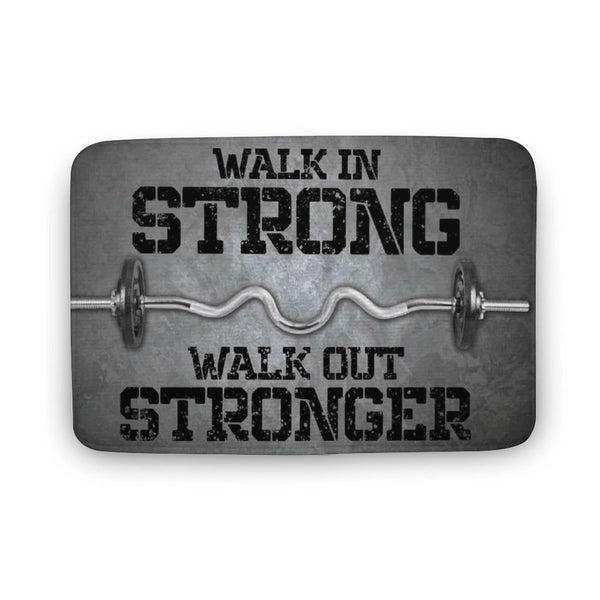Floor Rug Walk in Strong Walk Out Stronger Indoor Outdoor Decorative Doormat Funny Gym Room Welcome Doormats Non-Slip Door Mats for Bathroom Kitchen Yard Entryway Decor 31""x20""