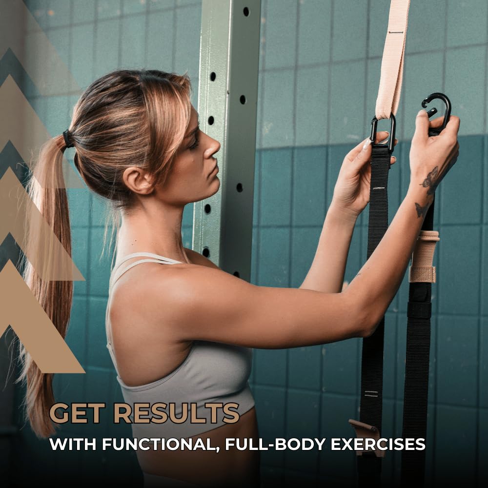 THYSOL® Resistance Trainer Pro Xtreme Straps Army | Sling Trainer Set with Adjustable Door Anchor | Fitness Home Workouts - Suitable for Travelling & for Training Indoor & Outdoor