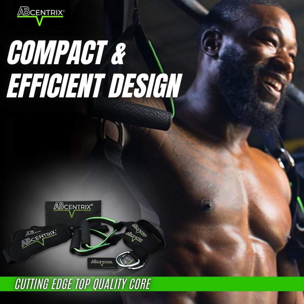 AbSling 2.0 – Premium Hanging Suspension Trainer for Core & Upper Body Strength Training | Heavy-Duty Gym-Grade Ab Slings for Hanging Leg Raises, Abdominal Workouts & Six-Pack Sculpting | Cutting-Edge Two-Pulley Training System Makes Strengthening Easier