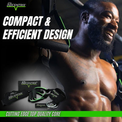 AbSling 2.0 – Premium Hanging Suspension Trainer for Core & Upper Body Strength Training | Heavy-Duty Gym-Grade Ab Slings for Hanging Leg Raises, Abdominal Workouts & Six-Pack Sculpting | Cutting-Edge Two-Pulley Training System Makes Strengthening Easier