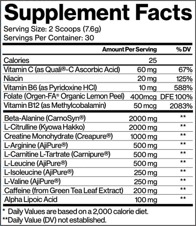 Do Vitamins - PurePump Unflavored All-Natural Pre Workout Powder for Men & Women - Clean Preworkout with Creatine, BCAA, Beta Alanine - Best for Energy, Focus & Pump - Vegan, Keto, Paleo 30 Servings