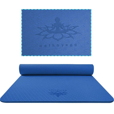 Hatha Yoga Extra Thick TPE Yoga Mat - 72"x 32" Thickness 1/2 Inch -Eco Friendly SGS Certified - With High Density Anti-Tear Exercise Bolster For Home Gym Travel & Floor Outside