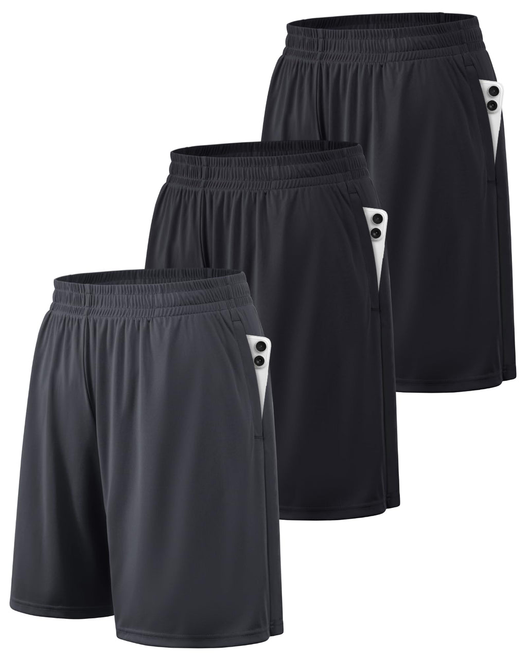 BALENNZ Athletic Shorts for Men with Pockets and Elastic Waistband Quick Dry Activewear