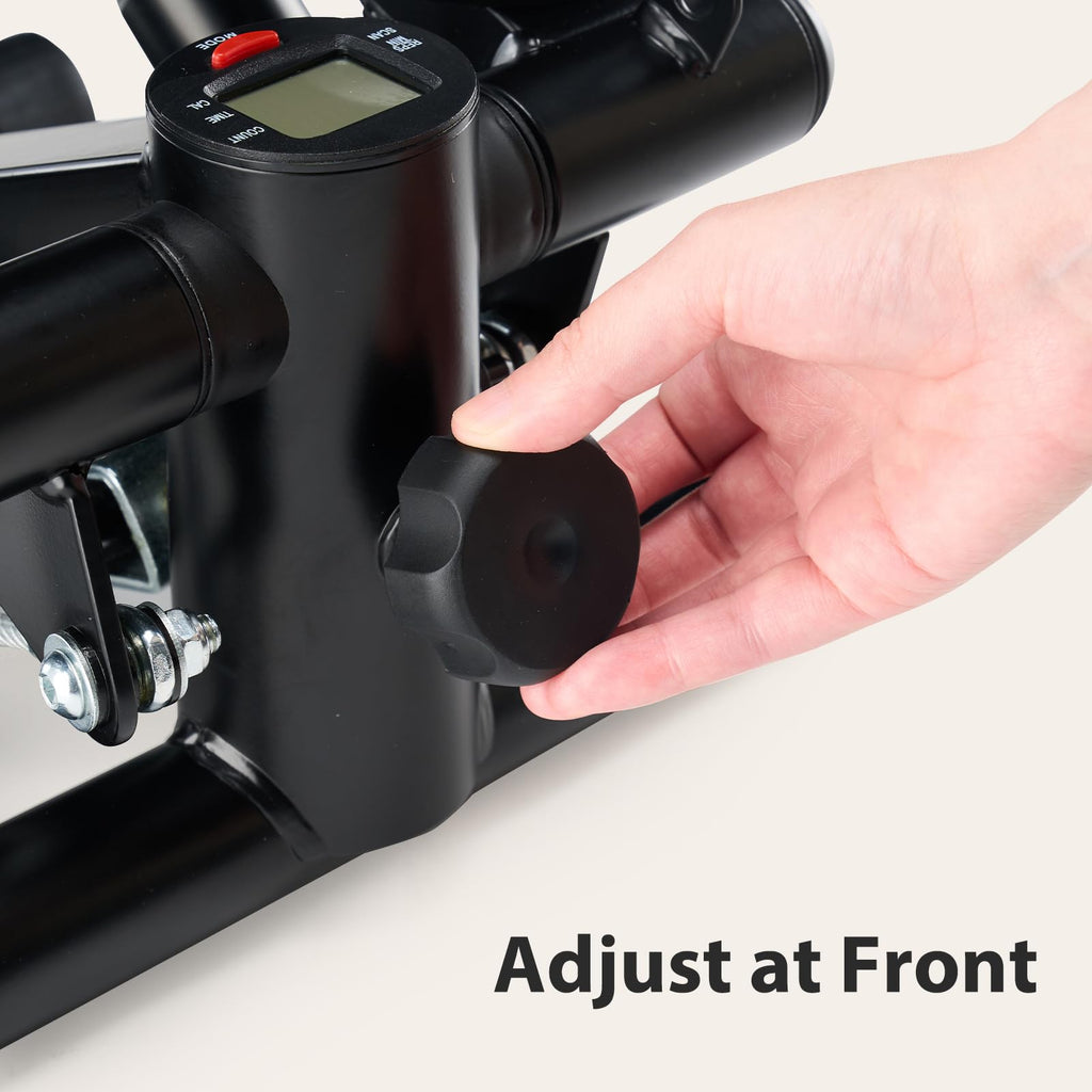 OLIXIS Steppers for Exercise at Home Workout Equipment, Mini Stepper Exercise Machine for Senior Citizens, Twist Stepper with Resistance Bands, Cardio Weight Loss Equipment Home Fitness