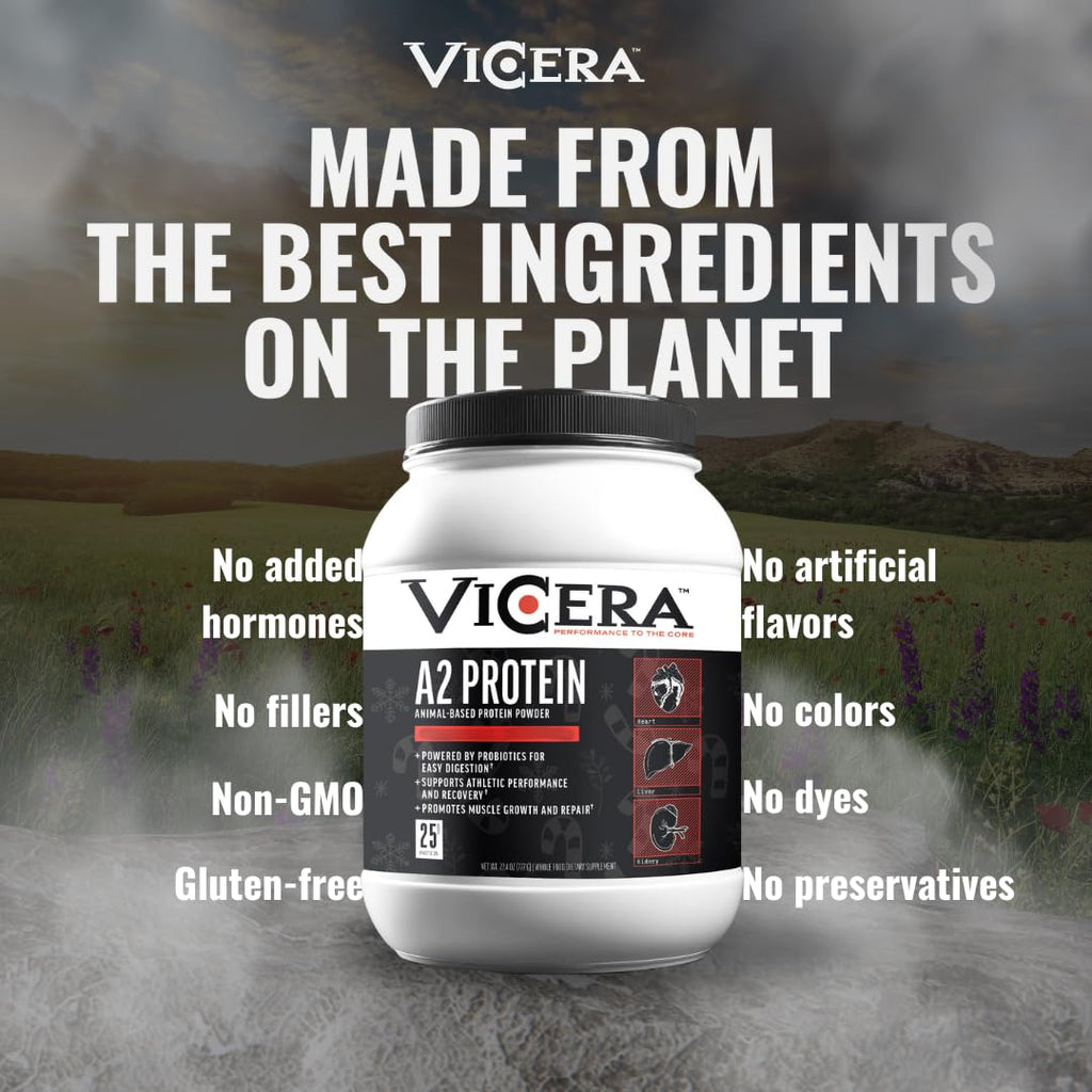 A2 Protein Powder, Peppermint Milkshake, 25 G Protein per Serving, Organic A2/A2 Whey Casein Blend With Probiotics and Celtic Sea Salt, Gluten Free Workout Supplement, Non GMO, 20 Serv, 27.4 Oz