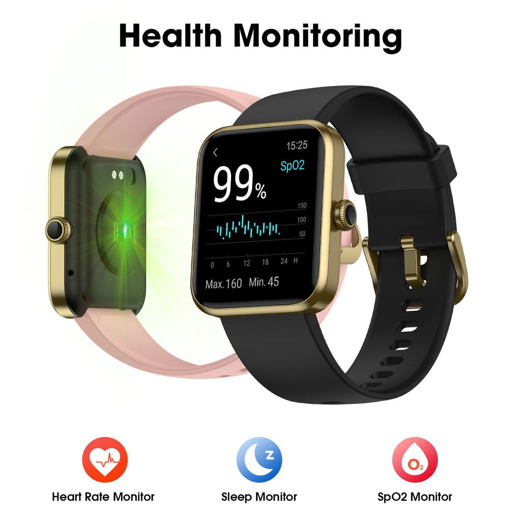 Smart Watch for Women Men, Fitness Tracker Watch with Heart Rate Monitor, Sleep, Blood Oxygen Tracker, 5ATM Waterproof Smartwatch Sports Watch Compatible with Android iOS Phones Step Calories Counter