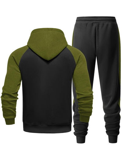 Men's Tracksuit 2 Pieces Set Zip Up Hoodie Sweatsuits Athletic Jogging Suit Set Casual Outfit with Pockets