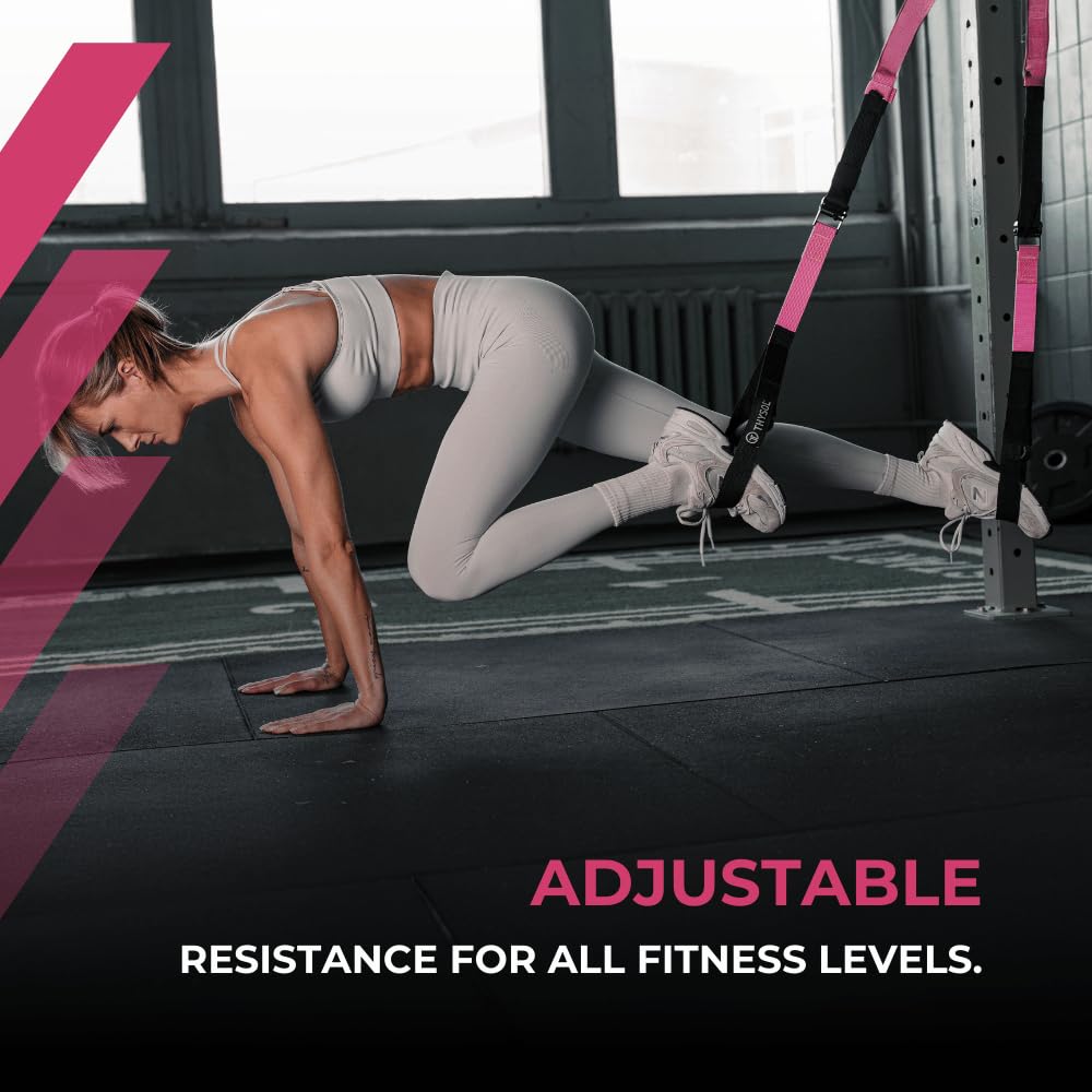 THYSOL® Resistance Trainer Pro Xtreme Straps Army | Sling Trainer Set with Adjustable Door Anchor | Fitness Home Workouts - Suitable for Travelling & for Training Indoor & Outdoor