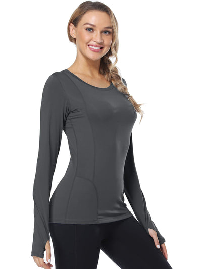 CADMUS Quick-Drying Running Long Sleeve Shirt for Women Workout Shirts