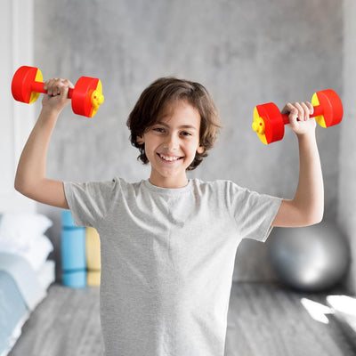 Kids Dumbbell Toy 1 Pair Kids Weight Lifting Set Plastic Dumbbell Toy Gym Sports Workout Equipment for Kids