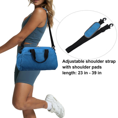 14 inch Small Gym Bag for Women & Men, Mini Duffel Bag for Travel Sports Lightweight Carry On Bag (Light Green)