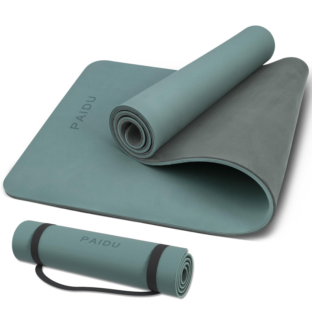 Yoga Mat Non Slip Anti-tear,extra thick-2/5 inch（10MM）High Resiliency Professional POE Yoga Mats for Women Men Kids,72"x24"inch,Workout, Yoga, Pilates and Floor Exercise, with Carrier Strap