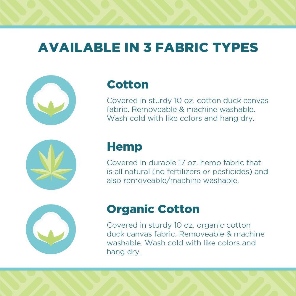 Bean Products Meditation Cushion Mat Set - Zafu Floor Pillow Organic Buckwheat Pillow + Cotton Filled Zabuton Prayer Pad - Meditation Pillow Yoga Knee Pad - Made in USA - 14" Round or 18" Oval