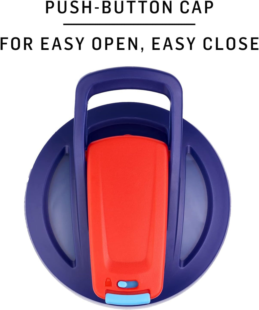 BlenderBottle Superman Strada Shaker Cup Insulated Stainless Steel Water Bottle with Wire Whisk, 24-Ounce, Man of Steel - Blue