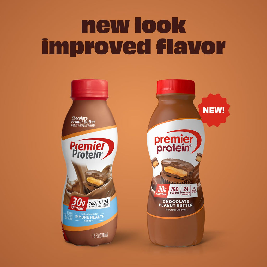 Premier Protein Shake, Chocolate, 30g Protein 1g Sugar 24 Vitamins Minerals Nutrients to Support Immune Health, 11.5 fl oz (Pack of 12)