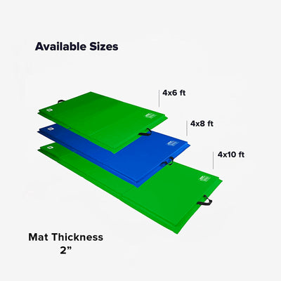 We Sell Mats - 4 ft x 6 ft x 2 - Personal Fitness & Exercise Mat for Home Workout - Lightweight and Folds for Carrying – All Purpose Gym Mat – Thick Mat for Yoga, Pilates, Stretches, Floor Exercises