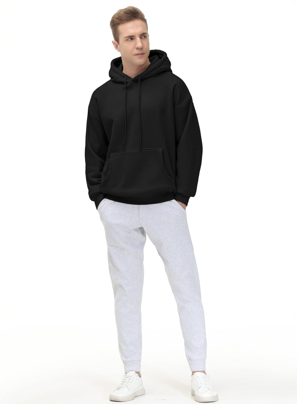 THE GYM PEOPLE Men's Fleece Pullover Hoodie Loose Fit Ultra Soft Hooded Sweatshirt With Pockets