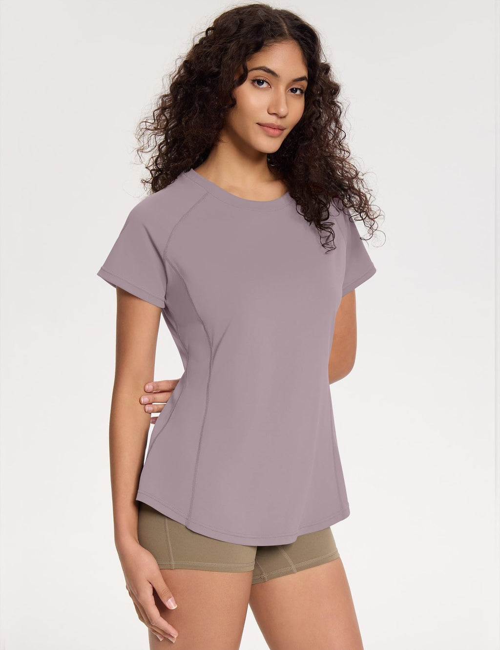 Loovoo Workout Tops for Women Loose Fit Breathable Activewear Cool Quick Dry Gym Athletic Tee Top