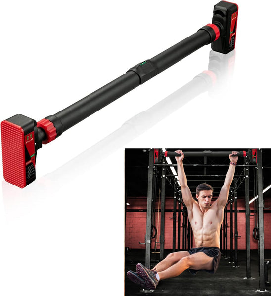 Pull Up Bar for Doorway, Strength Training Pull-Up Bars with Level Meter and Adjustable Width, Portable Pull Up Bar for Home Gym Upper Body Workout, No Installation Required, Max Load 440 LBS