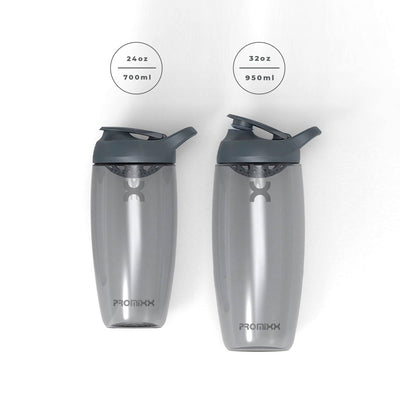 Promixx Pursuit Protein Shaker Bottle (24 oz) – Silent No-Ball Mixer, Leak-Proof Lid, BPA/BPS & Phthalate-Free ECOZEN – Easy-Clean Shaker Cup for Protein Shakes, Pre & Post-Workout Smoothies