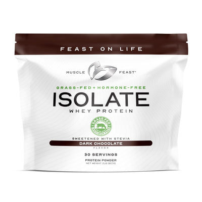 Muscle Feast Grass-Fed Whey Protein Isolate, All Natural Hormone Free Pasture Raised, Whey Isolate Protein Powder for Men and Women, Clean, Non-GMO & Gluten-Free, Isolate Protein - Unflavored, 5lb