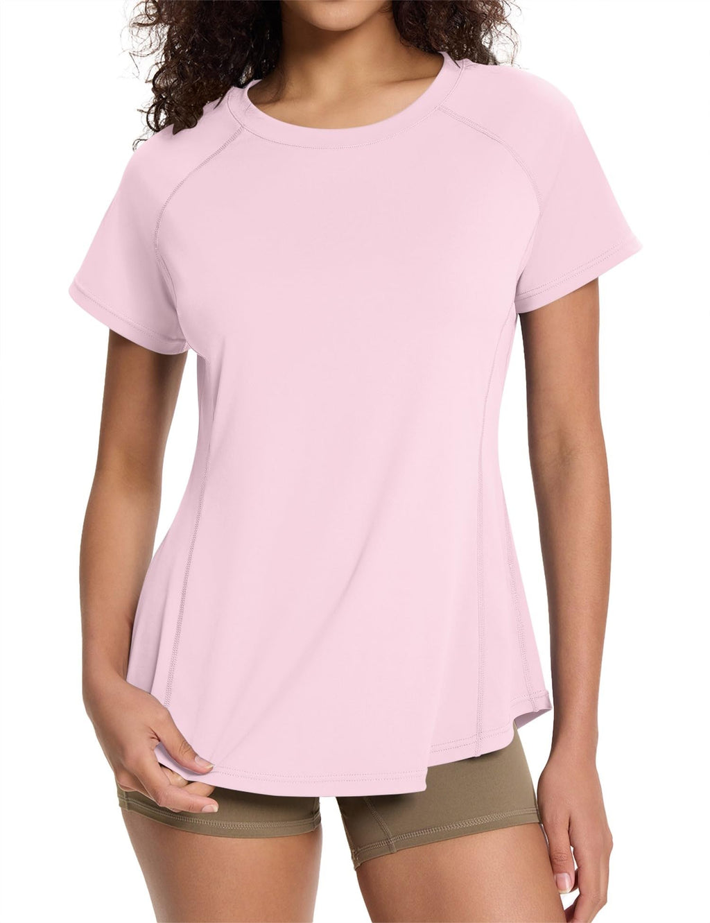 Loovoo Workout Tops for Women Loose Fit Breathable Activewear Cool Quick Dry Gym Athletic Tee Top