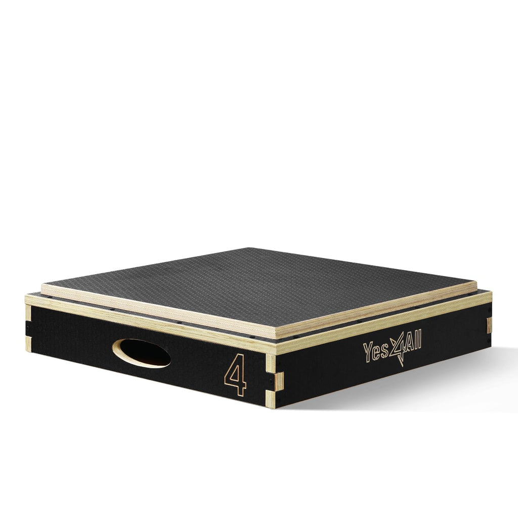 Yes4All 3 In 1 Wooden Plyo Box, Plyometric Box Platform For Jump Training, Jump Boxes For Home Gym Exercise And Outdoor Workout