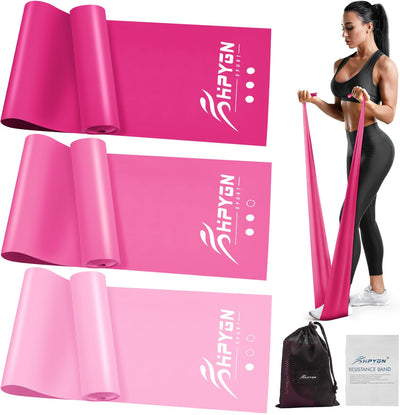 Resistance Bands, Exercise Bands, Physical Therapy Bands for Strength Training, Yoga, Pilates, Stretch Elastic Band with Different Strengths, Workout Bands for Home Gym