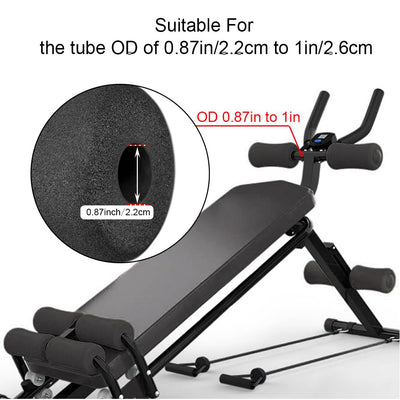 Sponge Foam Foot Pad Roller Pair, Used for Replacing Gym Exercise Equipment, Suitable for 1-inch Rod (Foam 5.12" X 2.76" Od X 0.87" Id)